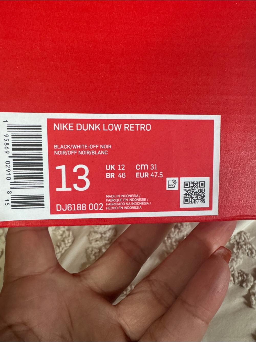 Nike Dunk Low Retro - Black, White